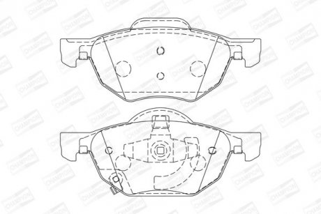 Колодки гальмові дискові передні Honda Accord (03-) CHAMPION 572480CH