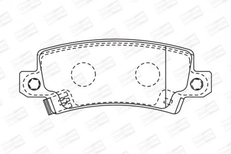 Колодки гальмові дискові задні TOYOTA Corolla CHAMPION 572492CH (фото 1)