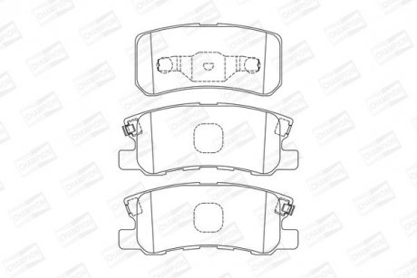 Колодки гальмові дискові задні CHRYSLER SEBRING Convertible (JS) CHAMPION 572498CH