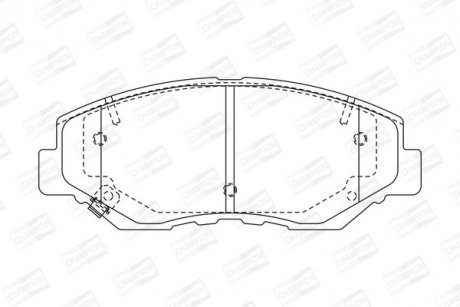 Колодки гальмові дискові передні Honda CR-V CHAMPION 572504CH (фото 1)