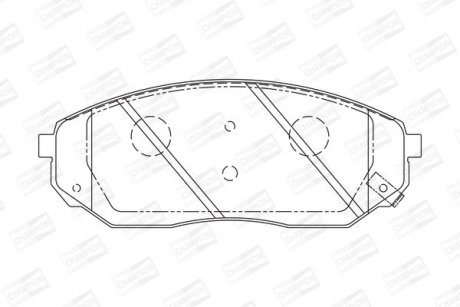 Колодки гальмові дискові передні KIA SORENTO I (JC) 02-11|MAZDA 626 II (GC) 82-90 CHAMPION 572511CH