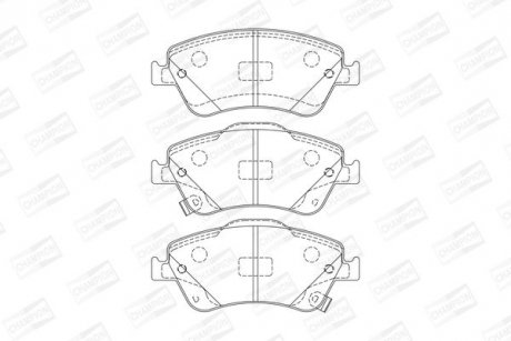 Колодки гальмові дискові передні TOYOTA Auris CHAMPION 572524CH