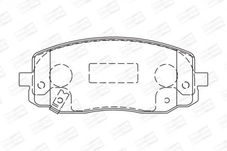 Колодки гальмові дискові передні HYUNDAI i10 I (PA) 07-|KIA PICANTO I (SA) 04-12 CHAMPION 572526CH (фото 1)