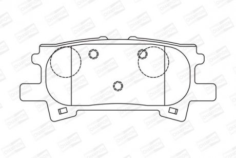 Колодки гальмові дискові задні LEXUS RX (_U3_) 03-08|TOYOTA HARRIER (_U3_) 03-13 CHAMPION 572621CH