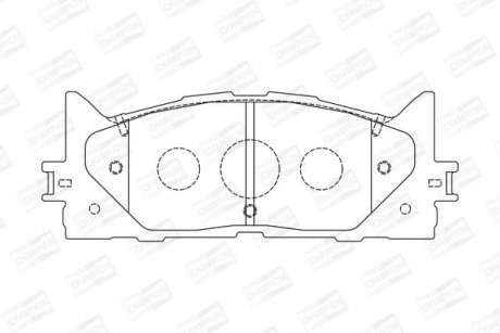 Колодки гальмові дискові передні LEXUS ES (AVV6_, GSV6_, ASV6_) CHAMPION 572651CH (фото 1)