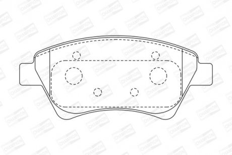 Колодки гальмові дискові передні Renault Megane II (01-12) CHAMPION 573124CH