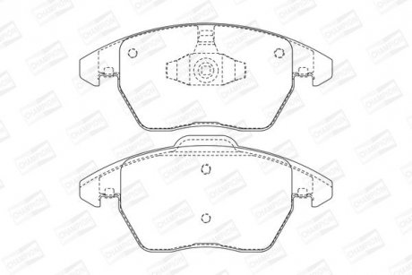 Колодки гальмові дискові передні Citroen C4 2.0i / 2.0 HDI CHAMPION 573134CH (фото 1)