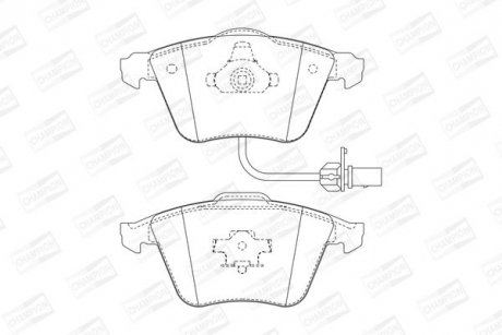 Колодки гальмові дискові передні AUDI A4, A6 CHAMPION 573196CH (фото 1)