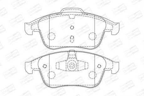 Колодки гальмові дискові передні RENAULT Laguna III CHAMPION 573243CH