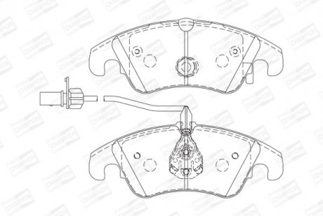 Колодки гальмові дискові передні AUDI A4 B8 (8K2) 07-15, A4 B8 Avant (8K5) 07-15 CHAMPION 573247CH