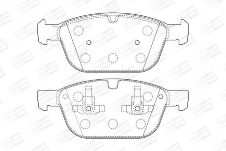 Колодки гальмові дискові передні Volvo XC60 (08-) CHAMPION 573293CH (фото 1)