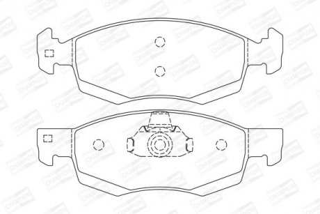 Колодки гальмові дискові передні DACIA Logan CHAMPION 573295CH
