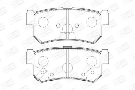 Колодки гальмові дискові задні SSANGYONG ACTYON I 05-, ACTYON SPORTS I (QJ) 05- CHAMPION 573377CH