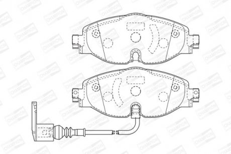 Колодки гальмові дискові передні AUDI A3 (8V1) CHAMPION 573390CH