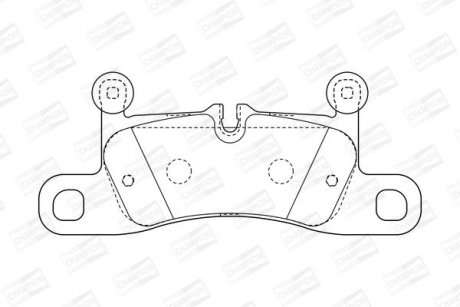 Колодки гальмові дискові задні PORSCHE CAYENNE CHAMPION 573395CH