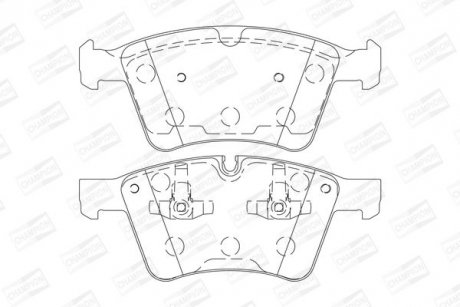 Колодки гальмові дискові передні MB GL (X164) (06-) CHAMPION 573424CH