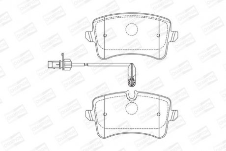 Колодки тормозные дисковые задние AUDI A4 Avant (8K5, B8) CHAMPION 573428CH