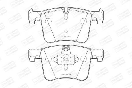 Колодки гальмові дискові передні BMW X3 20dx, 20ix, 28ix, bis 10/2011/ X3 35ix (F25) (11-) CHAMPION 573432CH (фото 1)