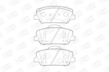 Колодки гальмові дискові передні Kia Optima (10-), Ceed (15-)/Hyundai i30 (11-) CHAMPION 573447CH