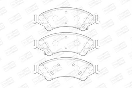 Колодки гальмові дискові передні FORD RANGER (TKE) 11- CHAMPION 573449CH