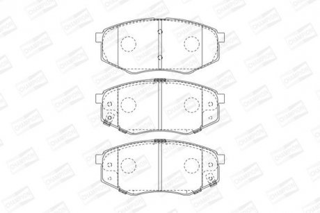 Колодки гальмові дискові передні HYUNDAI ix20 (JC) 10-, SONATA VI (YF) 09-15|KIA SOUL I (AM) 09-14 CHAMPION 573454CH