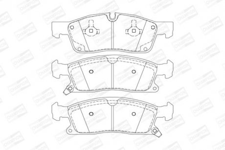 Колодки гальмові дискові передні JEEP GRAND CHEROKEE IV (WK, WK2) CHAMPION 573459CH