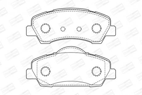 Колодки гальмові дискові передні Citroen C4 (14-), C-ELYSEE (12-)/Peugeot 301 (12-) CHAMPION 573461CH