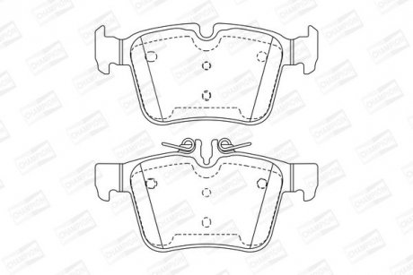 Колодки гальмові дискові задні MB C-Class (14-) CHAMPION 573609CH