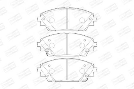 Колодки гальмові дискові передні Mazda 3 (BM) (13-) CHAMPION 573611CH (фото 1)