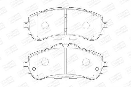 Колодки гальмові дискові передні Citroen Berlingo (18-)/Peugeot 308 (15-), Partner (18-) CHAMPION 573620CH