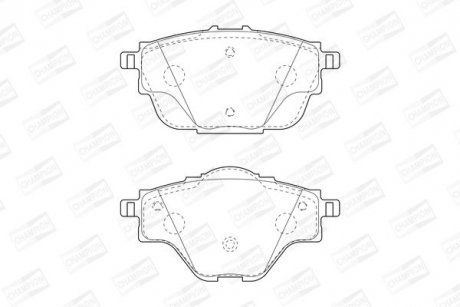 Колодки гальмові дискові задні Citroen C4 (13-) CHAMPION 573622CH