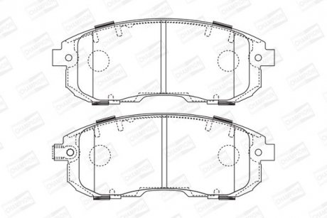 Колодки гальмові дискові передні FIAT SEDICI (189_) 06-14|SUZUKI SX4 (EY, GY) 06- CHAMPION 573646CH (фото 1)