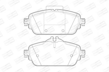 Колодки гальмові дискові передні MERCEDES-BENZ C-CLASS (W205) 13-, C-CLASS T-Model (S205) 14- CHAMPION 573671CH (фото 1)