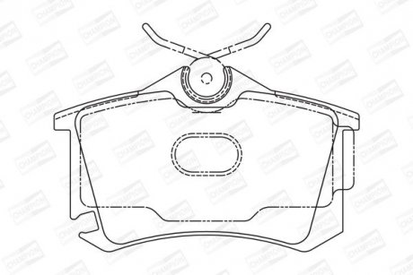 Колодки гальмові дискові задні AUDI A2 (8Z0) 00-05|SEAT TOLEDO III (5P2) 04-09|VW GOLF V (1K1) 03-10 CHAMPION 573682CH