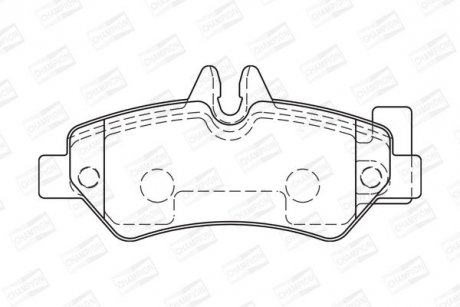 Колодки гальмові дискові задні Sprinter / VW Crafter 3T (06-) CHAMPION 573729CH