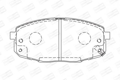 Колодки гальмові дискові передні HYUNDAI i30 (FD) 07-12, i30 Estate (FD) 07-12 CHAMPION 573730CH