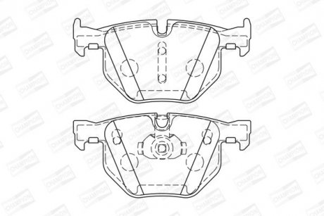 Колодки гальмові дискові задні BMW X5 (E70) CHAMPION 573744CH (фото 1)