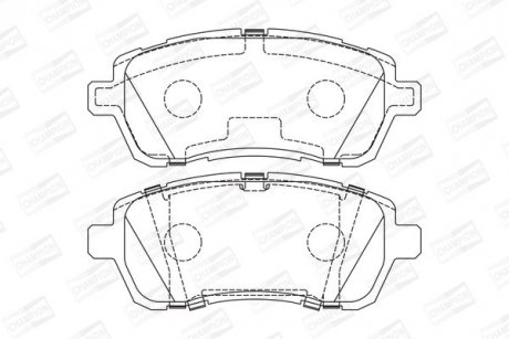 Колодки гальмові дискові передні FORD Fiesta VI CHAMPION 573747CH