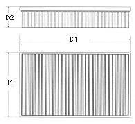 Фільтр повітряний FIAT 500 91-98,Panda 03-12,CINQUECENTO (170) 91-99,PANDA (141A_) 82-04,SEICENTO CHAMPION U521 (фото 1)