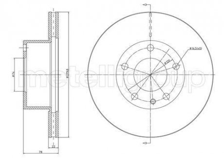 Диск тормозной AUDI 100 76-91 WEN. CIFAM 800061