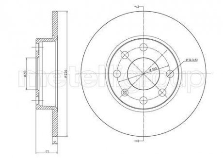 Диск тормозной OPEL CORSA 82-93, KADETT 79-92 CIFAM 800071