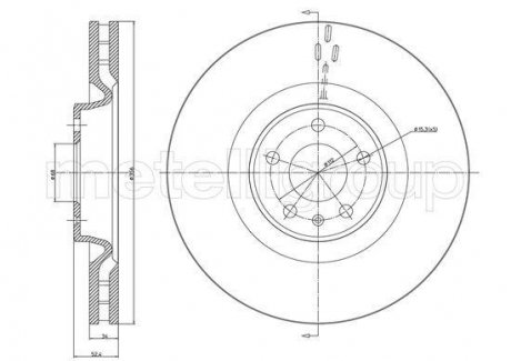 Тормозной диск CIFAM 800-1085C (фото 1)