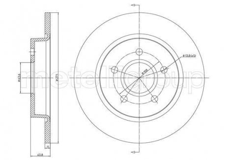 Гальмівний диск задн. Focus (14-21) CIFAM 800-1242C