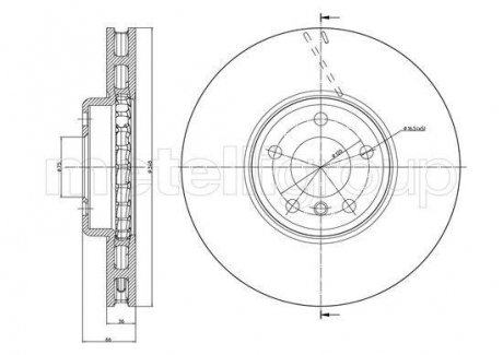 Диск тормозной BMW 5 F10 10- PRAWY PRZÓD CIFAM 8001328C