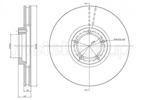 Диск гальмівний FORD TRANSIT 94-00 15 CIFAM 800458