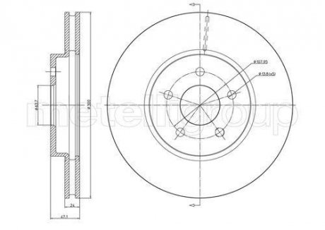 Диск тормозной FORD MONDEO 1,8-2,5 00-07 CIFAM 800684C