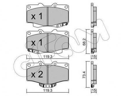 Колодки тормозные пер. Land Cruiser/Hilux/4 Runner/Taro 89- CIFAM 822-129-0 (фото 1)