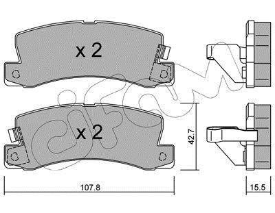 Колодки тормозные задние. Avensis/Corolla/Camry/Corona/Celica/Carina/RX/ES 87-07 CIFAM 822-161-1