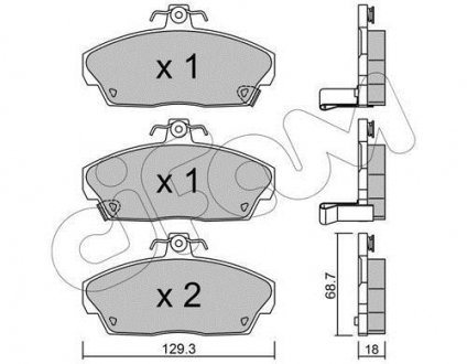 Тормозные колодки перед. Honda Civic 91-05 (TRW) CIFAM 822-174-0