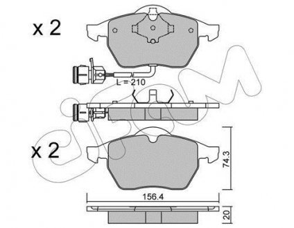 Тормозные колодки перед 100/200/A4/A6/Passat 79-01 CIFAM 822-181-0